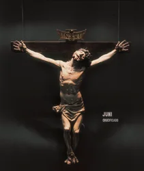 Crucifixion. Sculpture by Juan de Juni (1507-1577). Sculpture on Wood