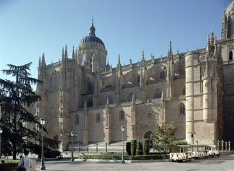 Early morning view of the new cathedral, the north west Facade, begun 1512