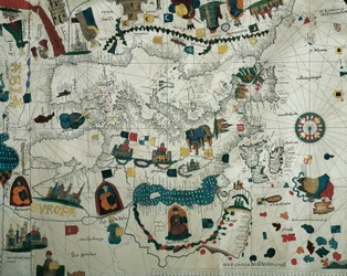 Europe, from a 19th century copy of the nautical planisphere