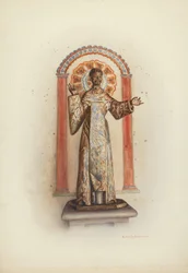 Statue of Santo probably St. Dominic
