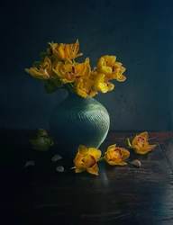 Golden Orchid Still Life