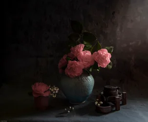 Moody Camellia Arrangement