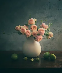 Pink Roses Still Life