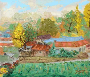 Colorful Autumn Village
