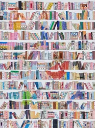 Colorful Bookshelf Patterns