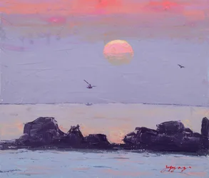 Purple Ocean Sunset