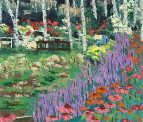 Summer Birch Garden