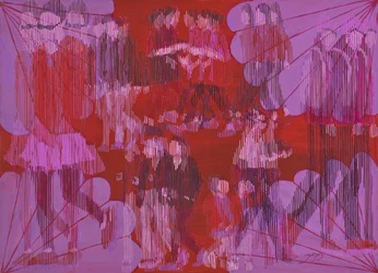 Vibrant Abstract Gathering