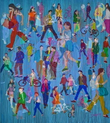 Vibrant City Crowd