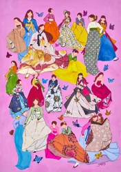 Vibrant Hanbok Women