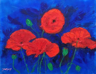 Vibrant Red Poppies