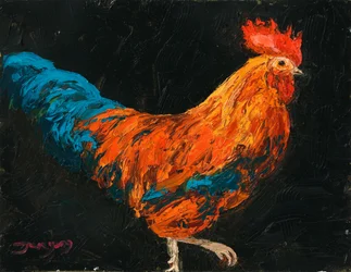 Vibrant Rooster Strut