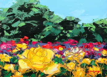 Vibrant Rose Garden