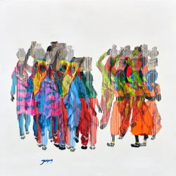 Vibrant Walking Women
