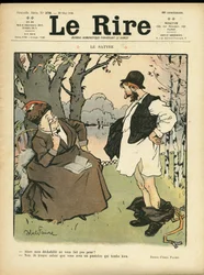 Illustration for the Cover of Le Rire, 30/05/08 - The Satyr - Nature Vegetation, Love, Fashion, Tree, Glassware