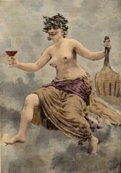 Bacbuc, Priestess of the Oracle of the Bottle. Pantagruel. Illustration by Jules Garnier. Rabelais and the Work of Jules Garnier