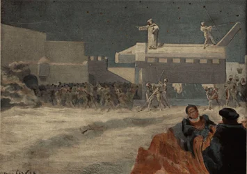 The Workers Building the Large Sow Under the Orders of Frere Jean