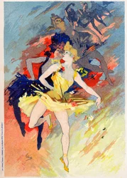 The Dance. Allegory by Jules Cheret, France, c.1890