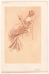 Young Woman Reading on a Chair