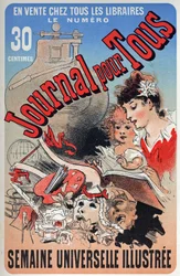 Literature. The Newspaper For All. Poster by Jules Cheret, France, c.1870-80
