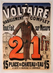Poster advertising “A Voltaire”, c. 1877