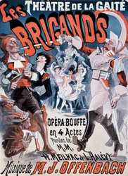 Poster for Les Brigands by Jacques Offenbach