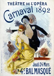 Poster of Cherret for the carnival of 1892 at the opera theatre