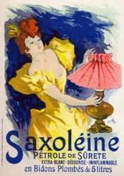 Saxoleine, Oil for Lamp. Poster by Jules Cheret, France