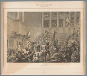 Parisian Insurgents Disrupting the Meeting of the Chamber of Deputies (Scenes from the February Revolution of 1848)