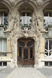 Entrance Door to 29 Avenue Rapp in the 7th Arrondissement of Paris, Art Nouveau Architecture
