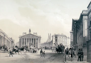 The Bank of England, Royal Exchange and Mansion House
