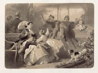 The Merry-Go-Round at Saint-Cloud, engraved by Regnier, Bettanier and Anthony Morlon