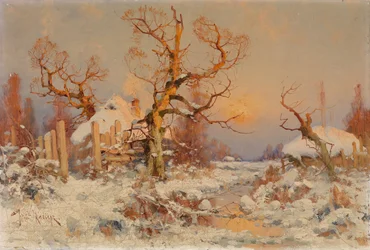 Winter Landscape in the Evening Sun