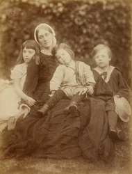 Mrs. Herbert Duckworth with Florence Fisher, George Duckworth, and Herbert Fisher, August 1872