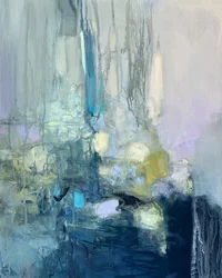 Blue Green Abstract Flow