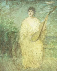 Model with a Lute