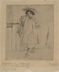 Young Girl with Large Hat