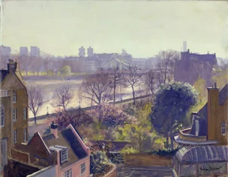 Chelsea Embankment from the Physic Garden
