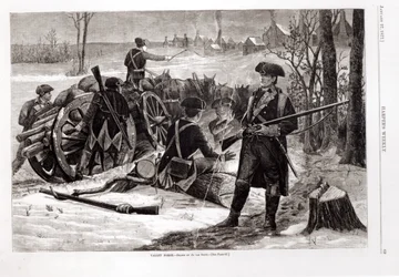 Winter Scene at the Continental Army Encampment at Valley Forge, Pennsylvania, 1780, from 