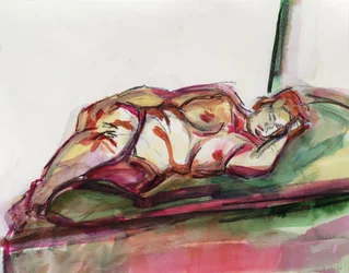 Fat Sleeping Nude, 2015