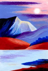 Vibrant Mountain Lake
