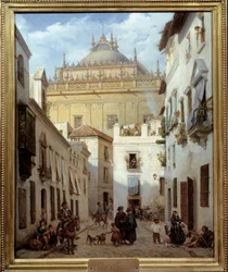 View of Seville. Painting by Julien Leopold Boilly