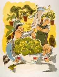 Humorous Wine Illustration 1946