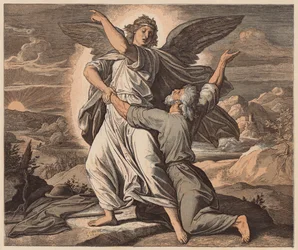 Jacob wrestling with the Angel, Genesis, XXXII, 26