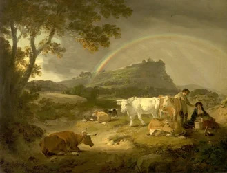Landscape, Beeston Castle, Cheshire, and Rainbow, 1793