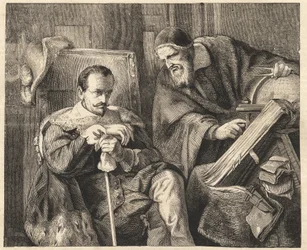 Albrecht von Wallenstein with the astrologer Giovanni Battista Seni