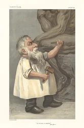 Caricature Showing Rodin Sculpting