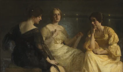 Young Women. From Left: Karen Bramsen; the Artist