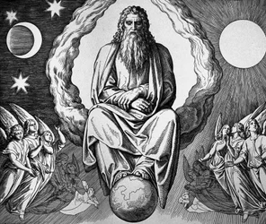 God is Resting After the Creation of the World