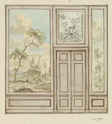 Design Drawing for a Room Wall with Door